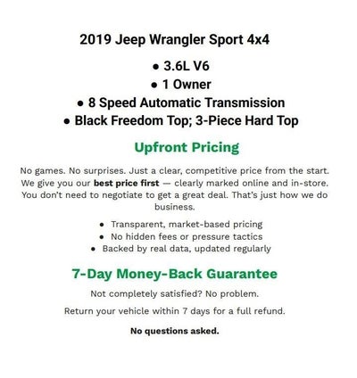2019 Jeep Wrangler Unlimited Sport 4x4