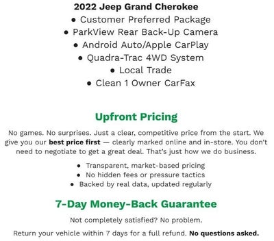 2022 Jeep Grand Cherokee WK Laredo X 4x4