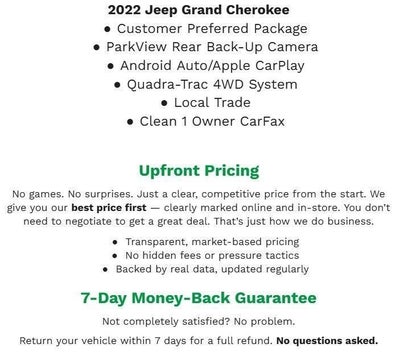 2022 Jeep Grand Cherokee WK Laredo X 4x4