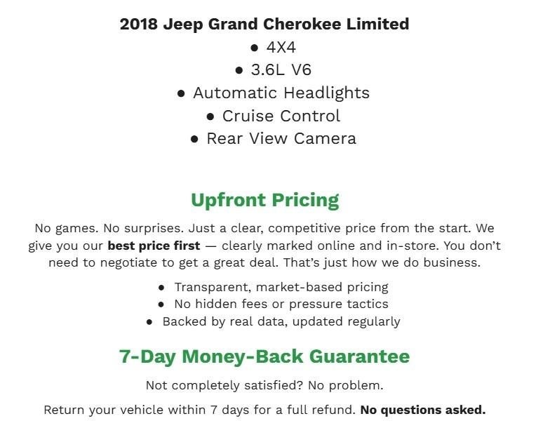 2018 Jeep Grand Cherokee Limited 4x4