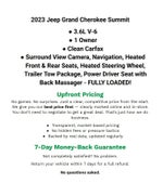 2023 Jeep Grand Cherokee Summit 4x4