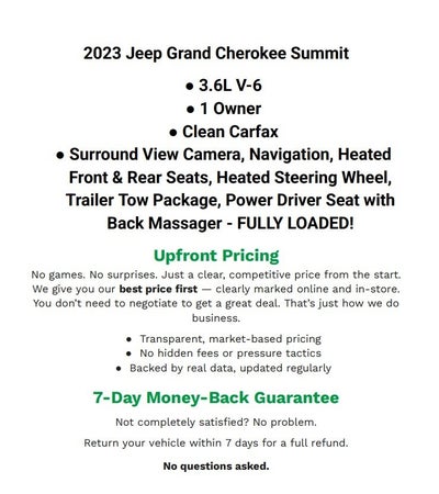 2023 Jeep Grand Cherokee Summit 4x4
