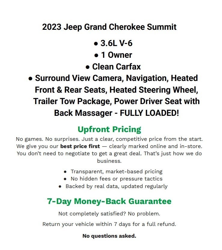 2023 Jeep Grand Cherokee Summit 4x4