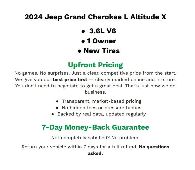 2024 Jeep Grand Cherokee L Altitude X 4x4