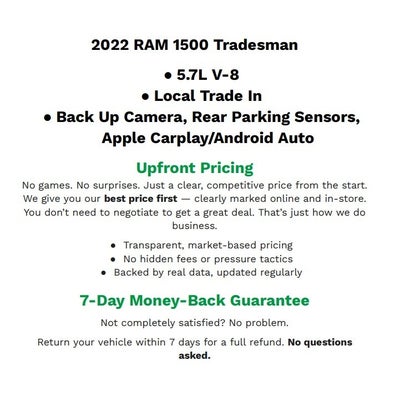 2022 RAM 1500 Classic Tradesman