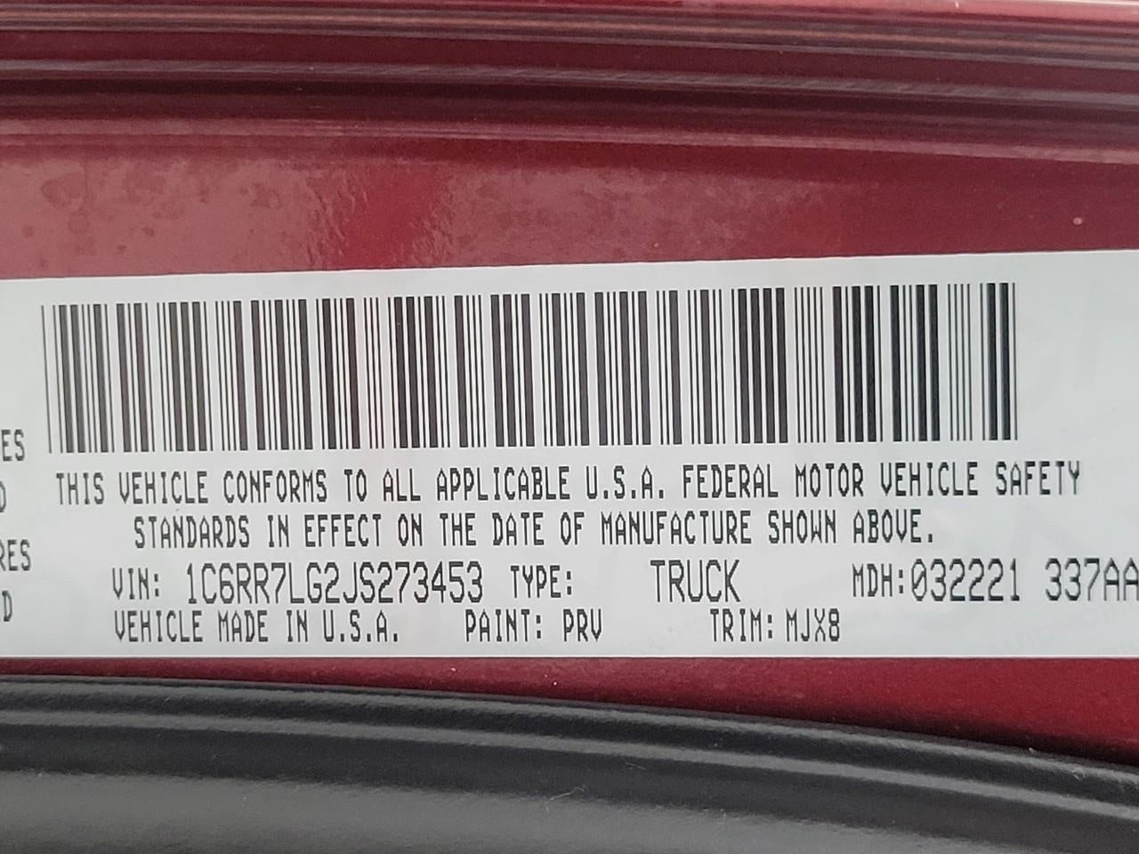 2018 RAM 1500 Big Horn Crew Cab 4x4 5'7' Box