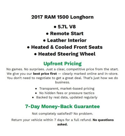 2017 RAM 1500 Longhorn