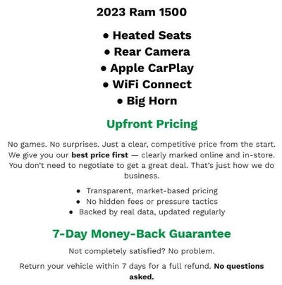 2023 RAM 1500 Big Horn Crew Cab 4x4 5'7' Box