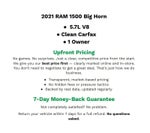 2021 RAM 1500 Big Horn Quad Cab 4x4 6'4' Box