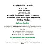 2023 RAM 1500 Laramie Crew Cab 4x4 5'7' Box