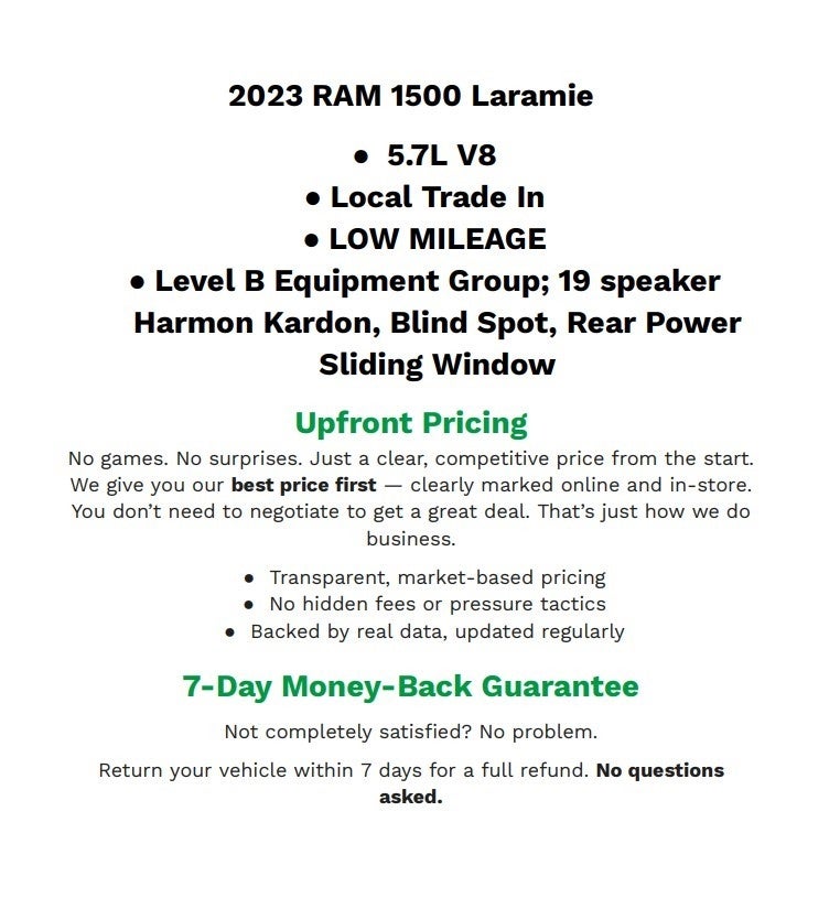 2023 RAM 1500 Laramie Crew Cab 4x4 5'7' Box
