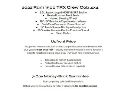 2022 RAM 1500 TRX Crew Cab 4x4 5'7' Box