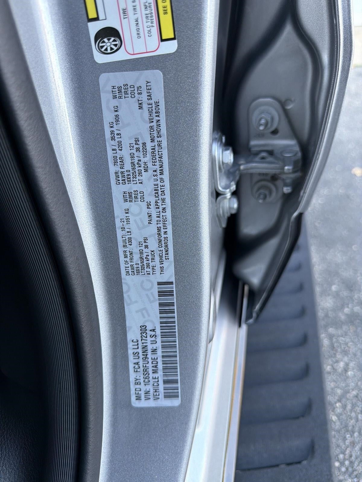 2022 RAM 1500 TRX Crew Cab 4x4 5'7' Box