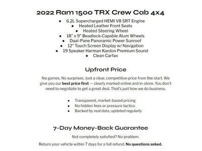 2022 RAM 1500 TRX Crew Cab 4x4 5'7' Box
