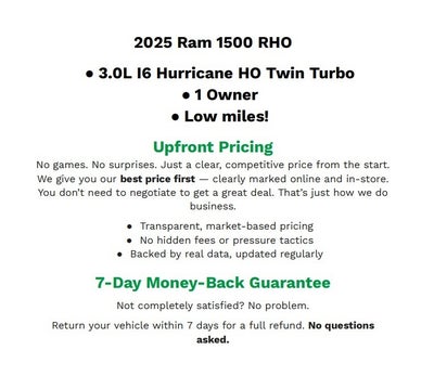 2025 RAM 1500 RHO Crew Cab 4x4 5'7' Box