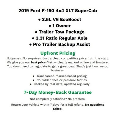 2019 Ford F-150 EXTENDED CAB PICKUP - STANDARD BED