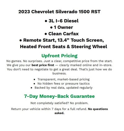 2023 Chevrolet Silverado 1500 4WD Crew Cab Short Bed RST