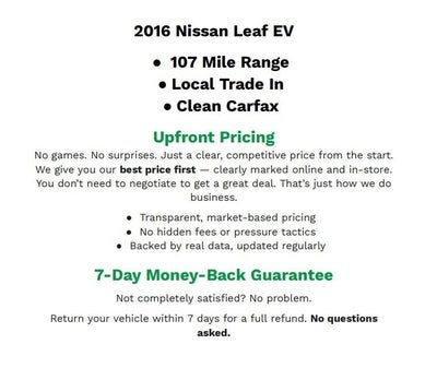 2016 Nissan LEAF SV