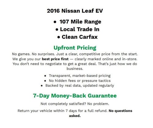 2016 Nissan LEAF SV