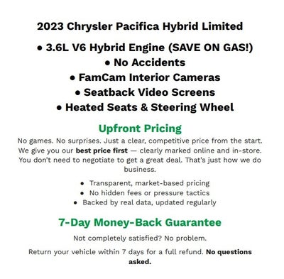 2023 Chrysler Pacifica Hybrid Limited
