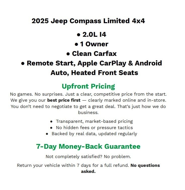 2025 Jeep Compass Limited 4x4