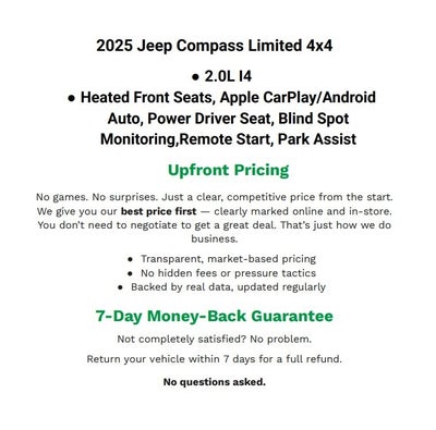 2025 Jeep Compass Limited 4x4