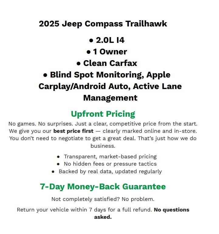 2025 Jeep Compass Trailhawk 4x4