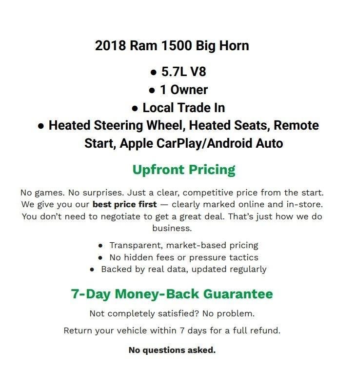 2018 RAM 1500 Big Horn Crew Cab 4x4 5'7' Box
