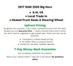 2017 RAM 2500 Big Horn Crew Cab 4x4 6'4' Box