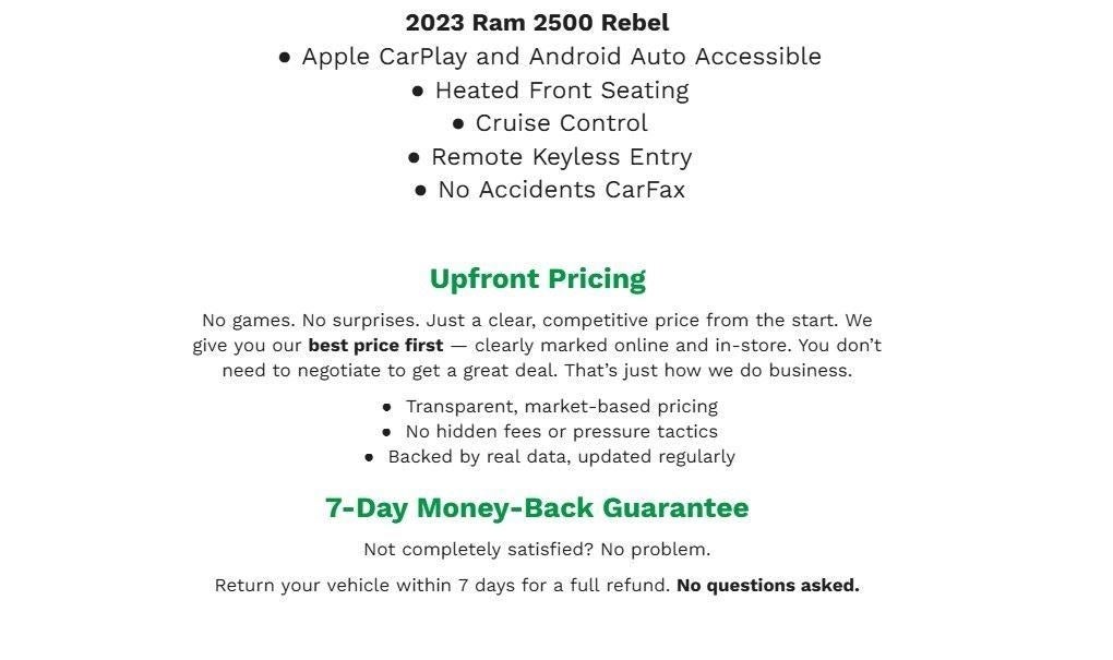 2023 RAM 2500 Power Wagon Rebel 4x4 Crew Cab 6'4 Box