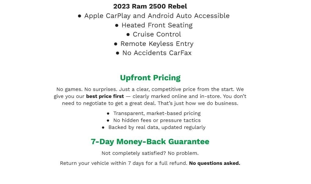 2023 RAM 2500 Power Wagon Rebel Crew Cab 4x4 6'4' Box