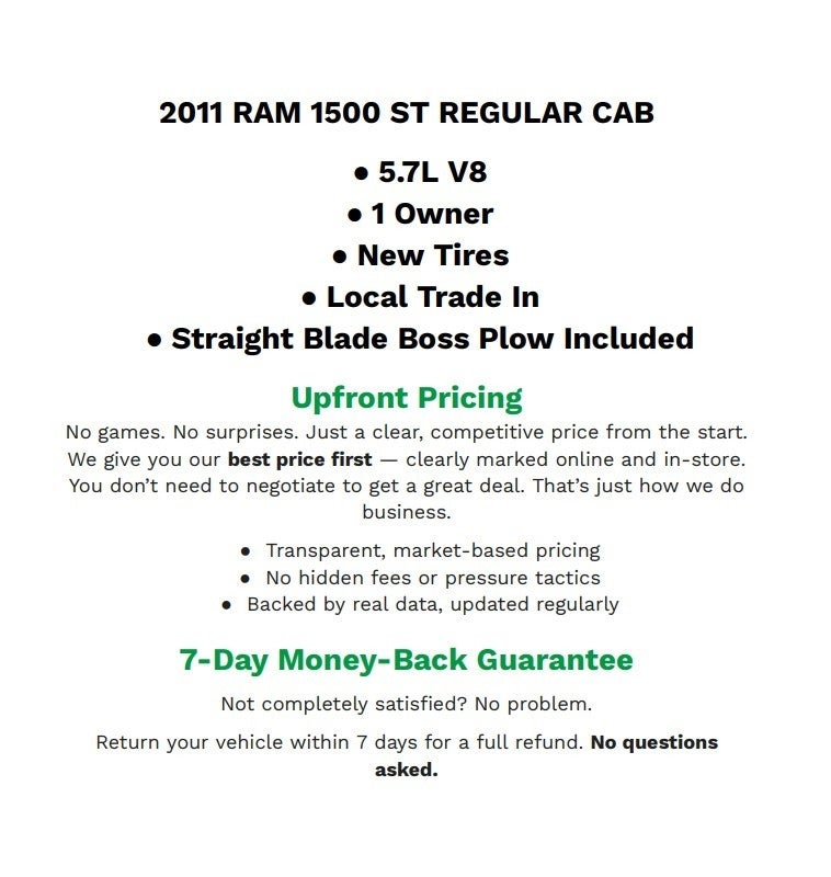 2011 RAM Ram 1500 ST