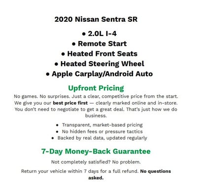 2020 Nissan Sentra SR Xtronic CVT