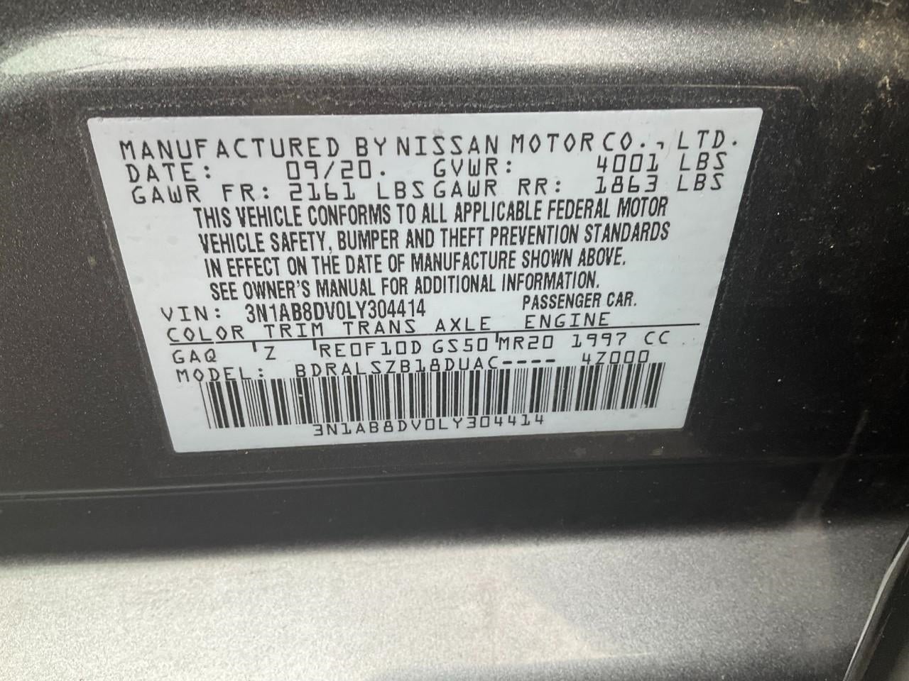 2020 Nissan Sentra SR Xtronic CVT