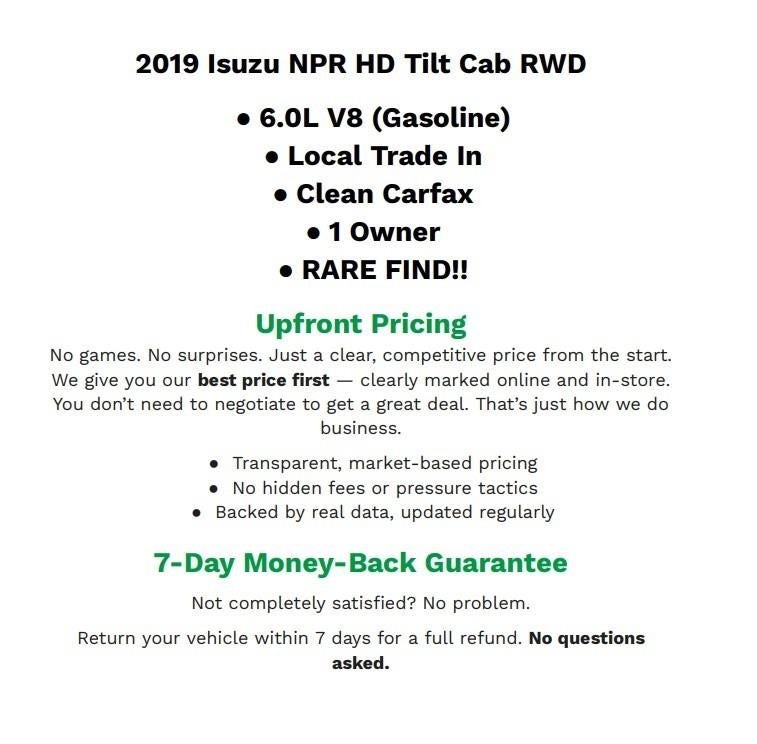 2019 Isuzu NPR HD TILT CAB