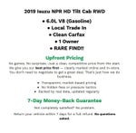 2019 Isuzu NPR HD TILT CAB