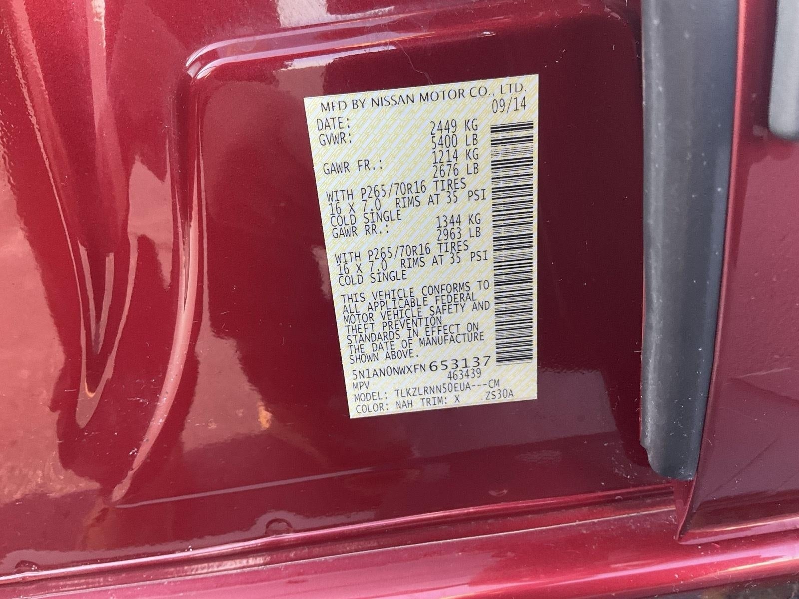 2015 Nissan Xterra S