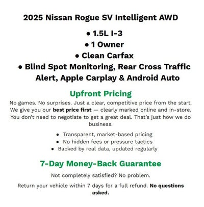 2025 Nissan Rogue SV Intelligent AWD