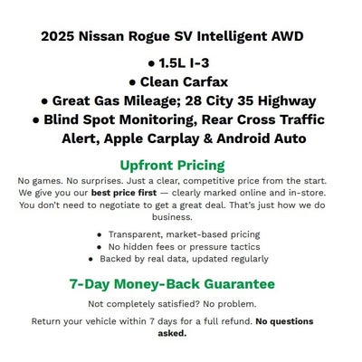 2025 Nissan Rogue SV Intelligent AWD