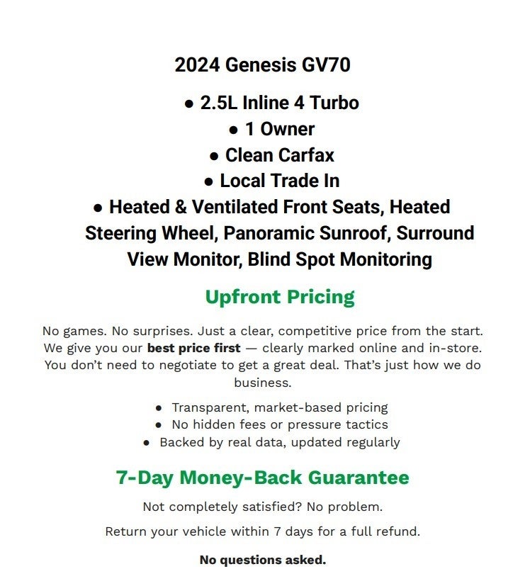 2024 Genesis GV70 2.5T AWD