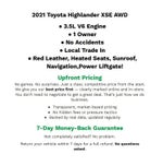 2021 Toyota Highlander XSE