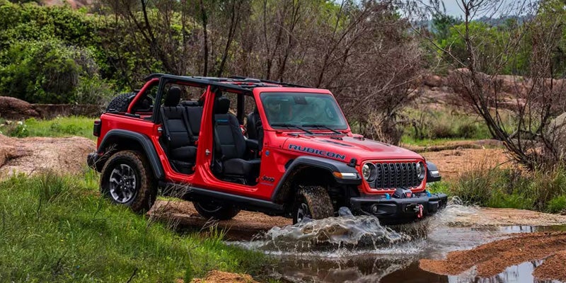 2025 Jeep Wrangler in a river